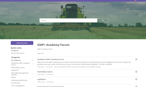 Share your feed safety knowledge via the GMP+ Academy forum